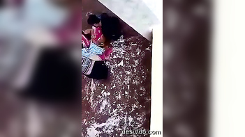 Mature Slut Moans Loud as Lover Furiously Fingers Her Wet Pussy Outdoors.