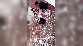 Mature Slut Moans Loud as Lover Furiously Fingers Her Wet Pussy Outdoors.