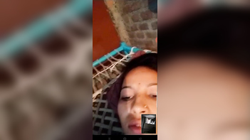 My Desi Slut Wife Hard on Video Call While She Begs for More Cum.