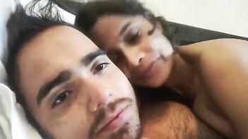 Bearded Indian Guy Gives Hot Morning Kisses to His Horny Girlfriend