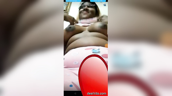 Horny Babe Flaunting Her Tits on Video Call, Making Cocks Throbbing Hard!