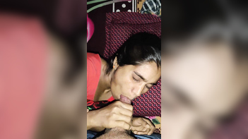 Desi Housemaid Gags on Her House Owner's Huge Cock, Swallowing Every Inch.