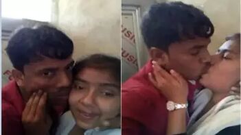 Indian Couple Making Everyone Horny Kissing On Camera.