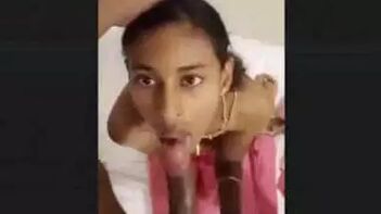 Hot Indian Babe Gets Her Tiny Mouth Stretched Wide Open by Thick Cock.