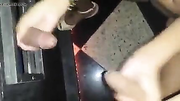 Desi Telugu Girl Pavitra Jerks Cock in Public Pub, Making Him Cum Hard.