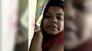 Nasty Desi Milf Rubs Her Wet XXX Nipples in Steamy Solo Bed Action.
