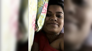 Nasty Desi Milf Rubs Her Wet XXX Nipples in Steamy Solo Bed Action.