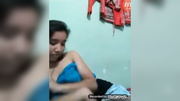 Desi Mom Flashing Tiny Tits While Chatting with Horny Online Friends.