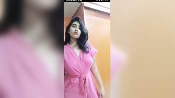 Desi Bitch Gets Her Tits Poked Hard Through Her Dress.