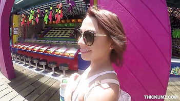 Slimthick Teen's Wild Ferris Wheel Ride - Naughty and Thickumz Action!