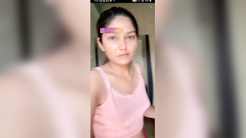 Busty Desi Babe's Nipples Poking Through Her Shirt on Insta Live.