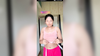 Busty Desi Babe's Nipples Poking Through Her Shirt on Insta Live.