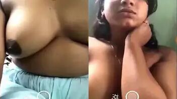 This Horny Slut Flash Her Perfect Tits on a Live Video Call.