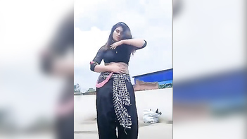 Busty Babe Raani Tiwari's Wild Navel and Belly Button Dance Show!