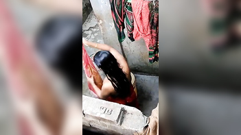 This Horny Bangladeshi Bhabhi Get Caught Naked and Wet in a Steamy Bath