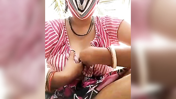 Hot Indian Bhabi Flashes Her Wet Pussy Outdoors.