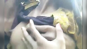 Horny Desi Boy Licking His GF's Hard XXX Nipples While Fucking Outdoors.