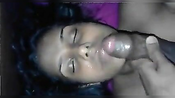 This Slutty Desi Bitch Get a Huge Load of Cum Blasted All Over Her Face