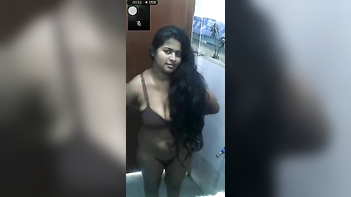 Desi Bhabhi Stripping Naked in the Bathroom, Pussy Soaked and Dripping Wet