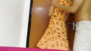 This Dirty Indian Teen Slut Gagging on Cock and Taking It Up the Ass Standing!