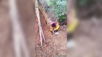 Indian Village Couple's Wild Outdoor Fucking in Steamy Indian Porn Tube Video.
