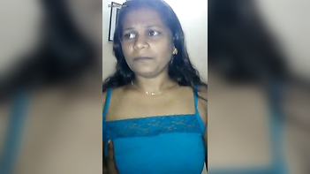 Busty Wife's Tits Get Roughly Squeezed in This Indian Porn Tube Video.