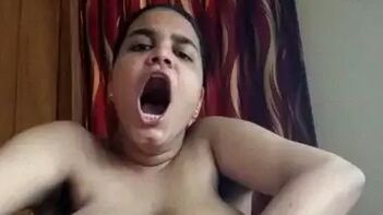 Fat Desi Aunty Fingering Her Pussy, Chubby Milf Masturbating Hard-Core