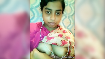 Busty Desi Babe's Wild Solo Act Gets My Cock Throbbing Hard as Steel.