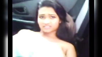 Desi GF with Huge Boobs Gets Her Pussy Rubbed in a Car for Hot Sex