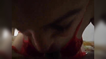 Horny Bhabhi in Red Gives Mind-Blowing Blowjob - Indian Porn Tube Delight.