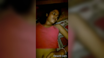 Desi Perv Jerks Off Secretly Filming Chick in Pink Top Tossing and Turning.