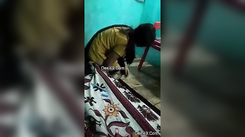 Tiny Desi Stepsister Caught Struggling to Get Dressed by Horny Stepbrother.