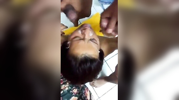 Housewife Ravaged in Group Fuckfest Until Dripping Cum - Indian Porn Tube Video