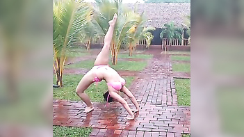 Akshara Rocks Desi Outdoor Gymnastics in Bikini A Unique Take on Indian Fitness