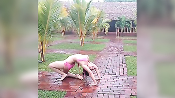 Akshara Rocks Desi Outdoor Gymnastics in Bikini A Unique Take on Indian Fitness