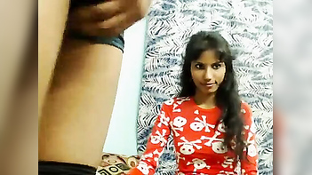 Desi Maid's Romantic Cam Show with Owner A Rare Sight!