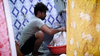 The servant was looking for sex with his Desi owner when her husband was out