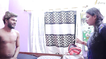 Indian bhabhi and devar involved in hot sex when her husband was out from the house