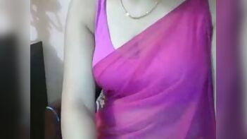 Desi Bhabhi Amateur Porn In Purple Sari Nude