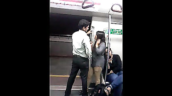 Delhi Metro Lovebirds - Amateur Desi Couples Caught Kissing