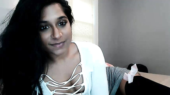 Amateur Desi GF Strips Naked on Webcam in Sexy White Top - Now!