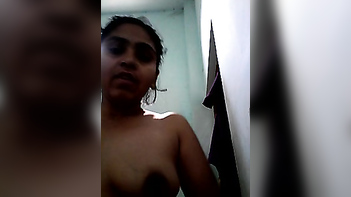 Sensual Aisha Desi Wife Wows in White Lingerie