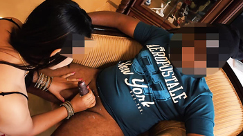 Desi Bhabhi Gives Husband a Sensuous Handjob - An Unforgettable Experience!