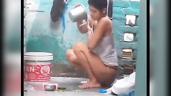 Experience the Magic of a Desi Girl's Outdoor Shower - Captivating Photos Revealed!