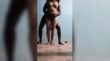 Tamil Couple Experiments with Standing Position Fucking