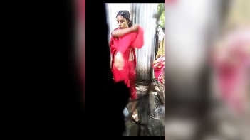 Unique and SEO-Friendly Headline - Traditional Indian Village Girl's Outfit After a Refreshing Shower