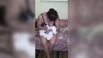 Sizzling Desi GF in Erotic Lingerie Strips Naked for Steamy Bedroom Fling