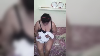 Sizzling Desi GF in Erotic Lingerie Strips Naked for Steamy Bedroom Fling