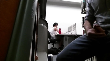 Amateur Office Worker Caught Masturbating to Colleague's Photo