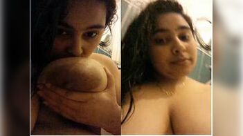 Hot NRi Paki Girl Has Big Boobs and She Loves to Play With Them